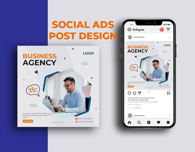 Modern social media ad creative for a digital marketing campaign